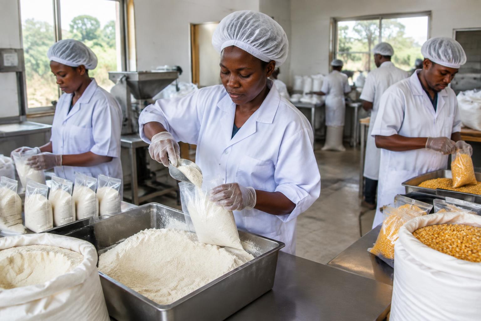 Commerçante de Kinshasa recevant une livraison de produits frais