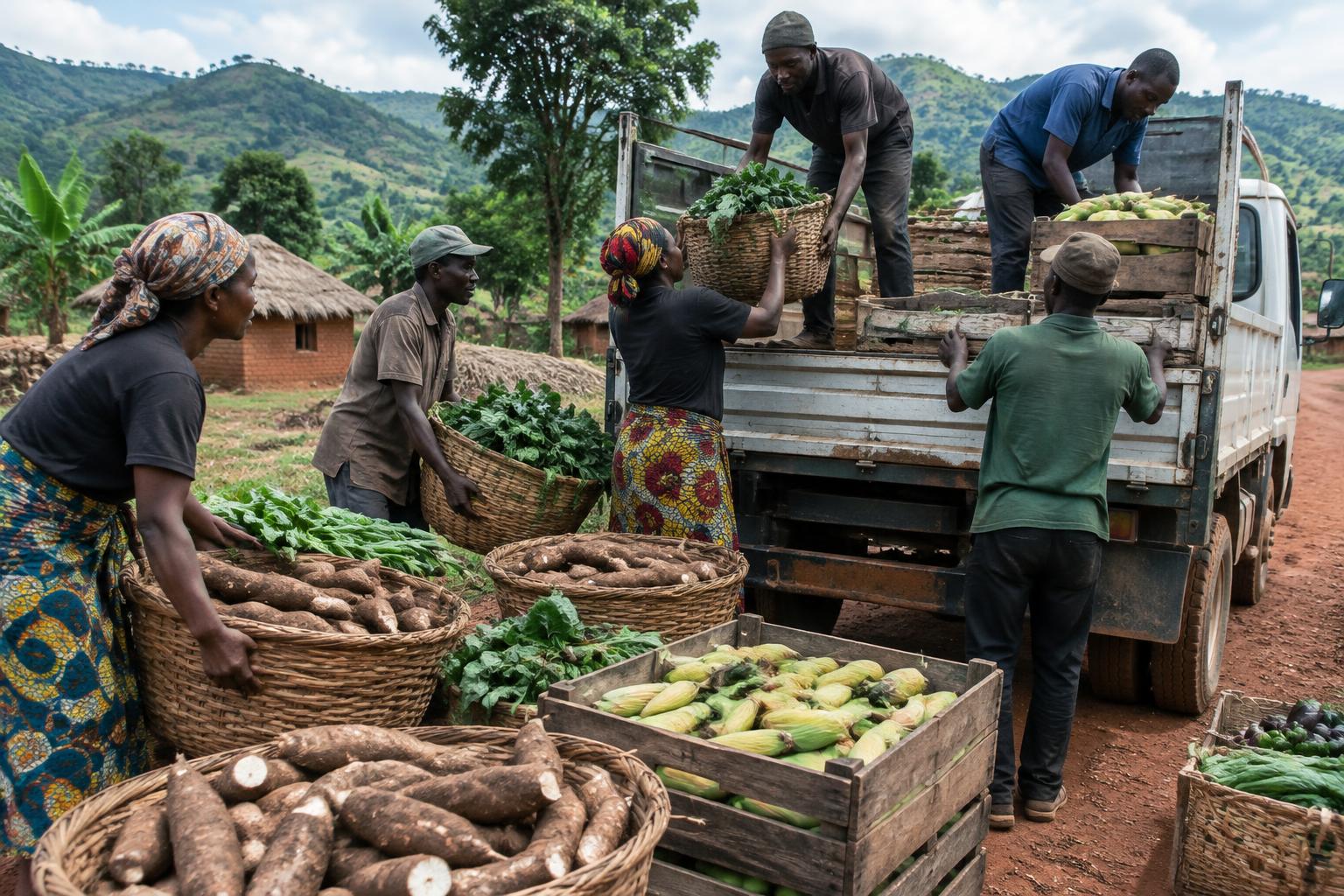 Collecte de produits agricoles auprès d'une coopérative congolaise